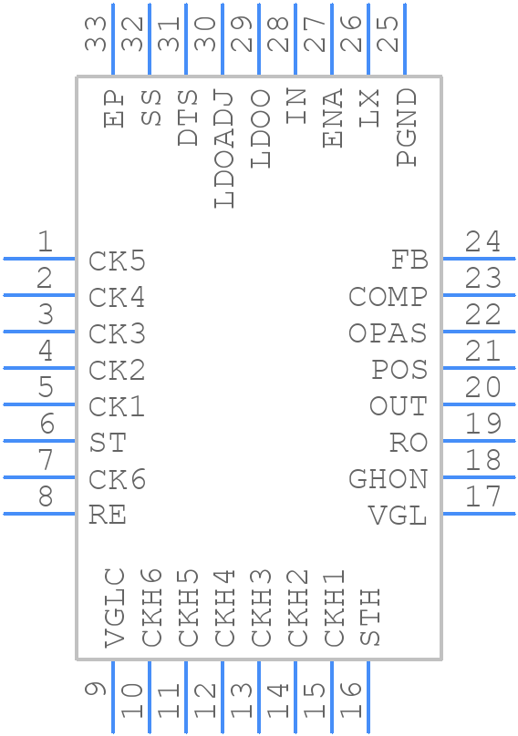 MAX17117ETJ+ - Analog Devices - PCB symbol