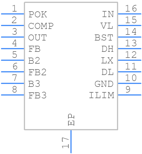 MAX1964TEEE+ - Analog Devices - PCB symbol