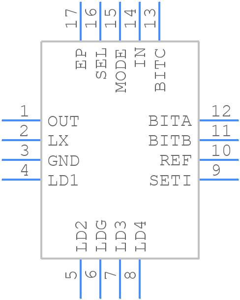 MAX1986ETE+ - Analog Devices - PCB symbol