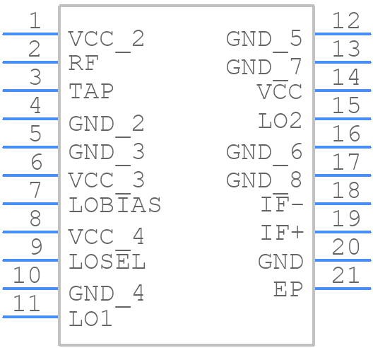 MAX2032ETP+ - Analog Devices - PCB symbol
