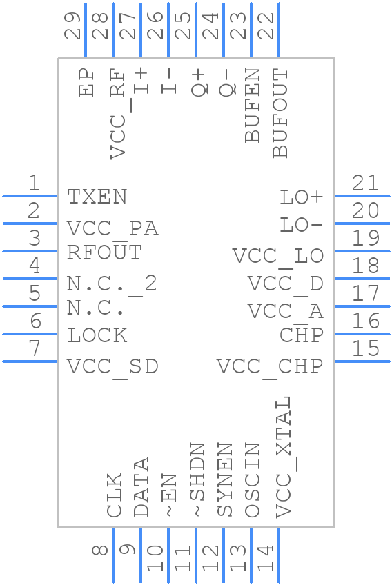 MAX2150ETI+ - Analog Devices - PCB symbol