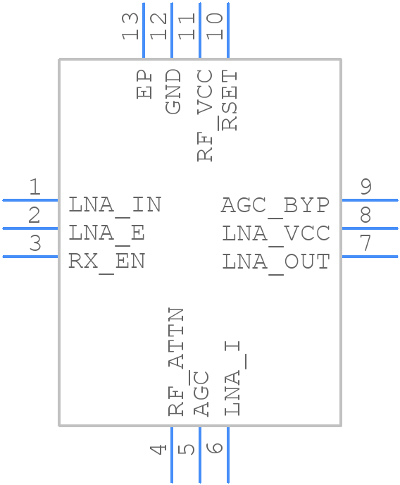 MAX2373ETC+T - Analog Devices - PCB symbol