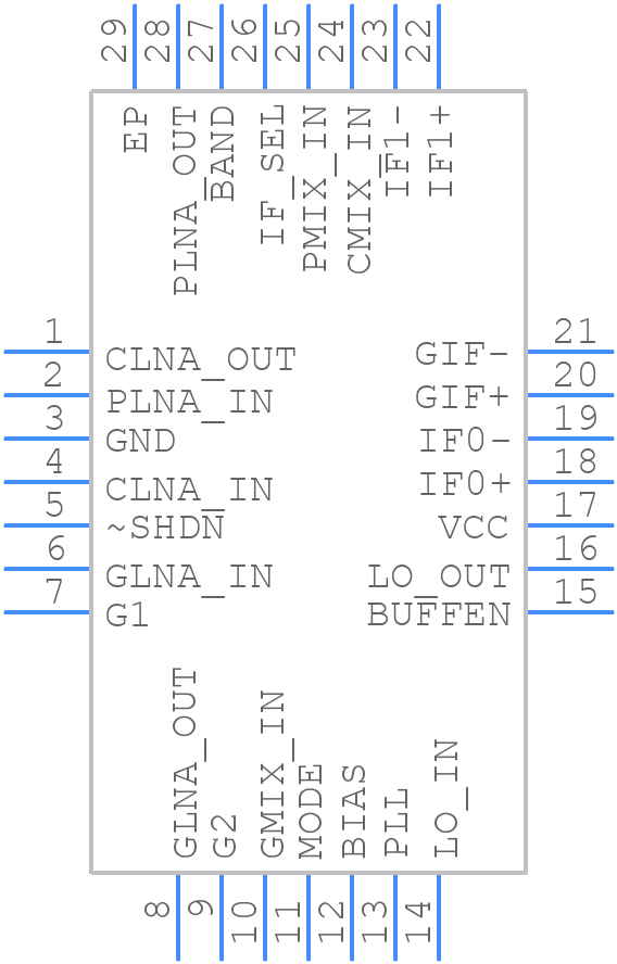 MAX2538ETI - Analog Devices - PCB symbol