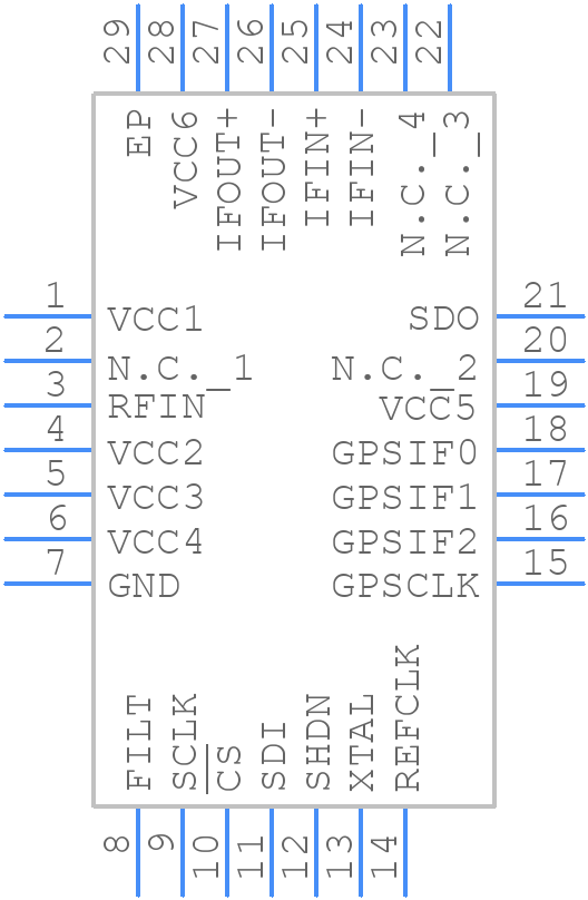 MAX2741ETI+ - Analog Devices - PCB symbol