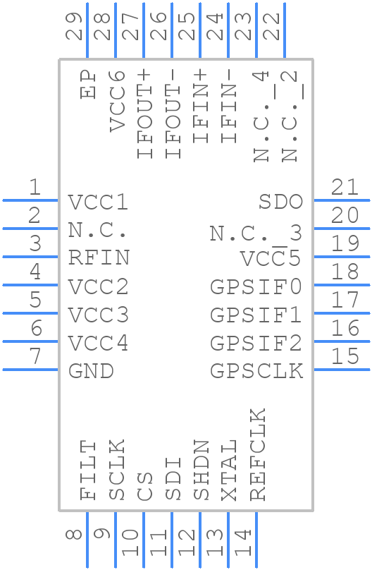 MAX2741ETI+T - Analog Devices - PCB symbol