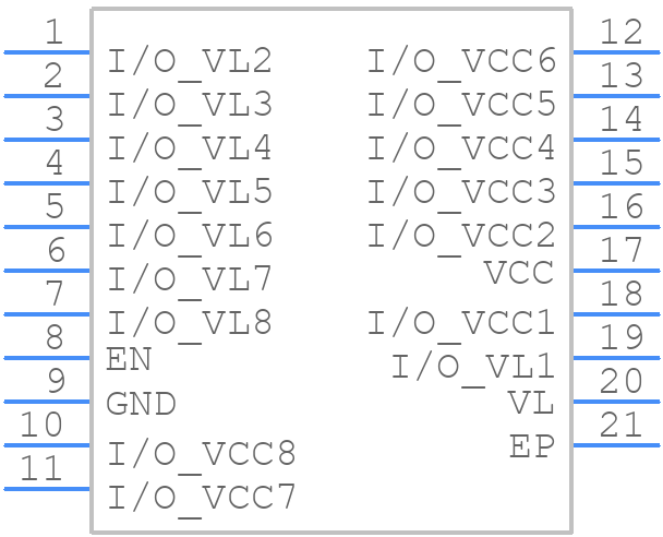 MAX3002ETP+T - Analog Devices - PCB symbol