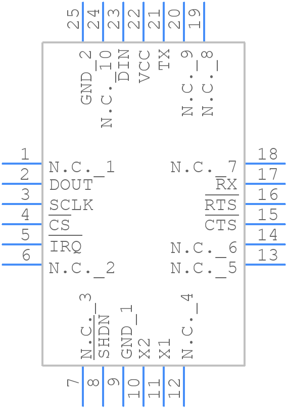 MAX3100ETG+ - Analog Devices - PCB symbol