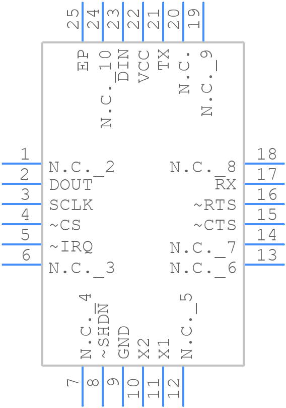 MAX3100ETG+T - Analog Devices - PCB symbol