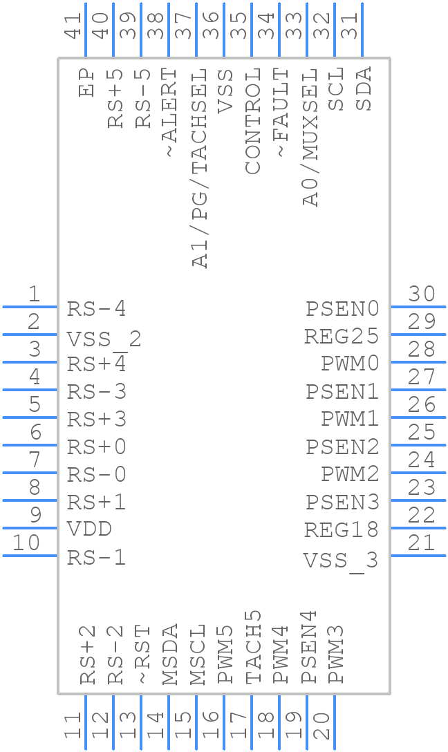 MAX34440ETL+T - Analog Devices - PCB symbol