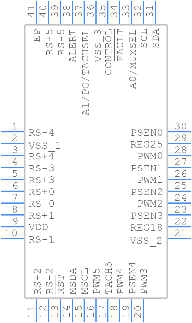 MAX34441ETL+ - Analog Devices - PCB symbol