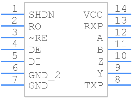 MAX3461CSD+ - Analog Devices - PCB symbol