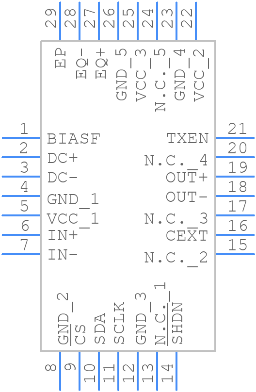 MAX3507EGI+ - Analog Devices - PCB symbol