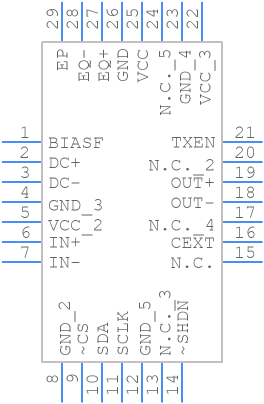 MAX3507EGI+T - Analog Devices - PCB symbol