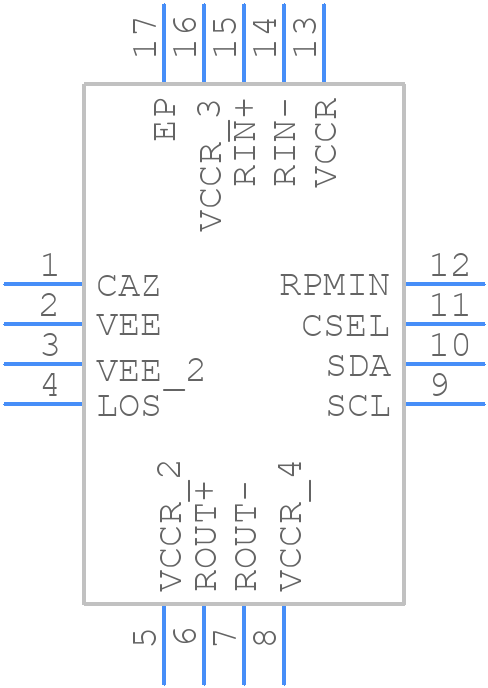 MAX3945ETE+T - Analog Devices - PCB symbol