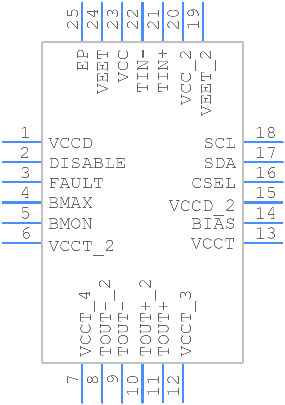 MAX3946ETG+ - Analog Devices - PCB symbol