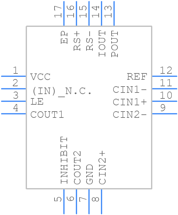 MAX4211BETE+T - Analog Devices - PCB symbol