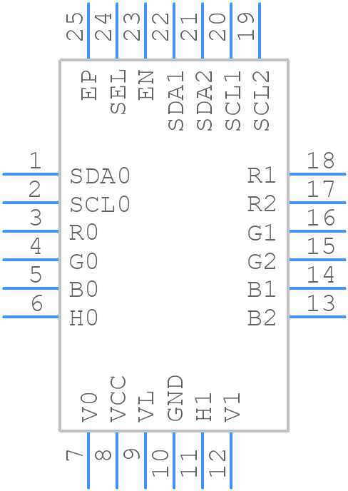 MAX4885EETG+CK2 - Analog Devices - PCB symbol