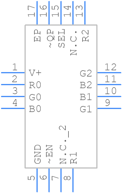MAX4887ETE+T - Analog Devices - PCB symbol