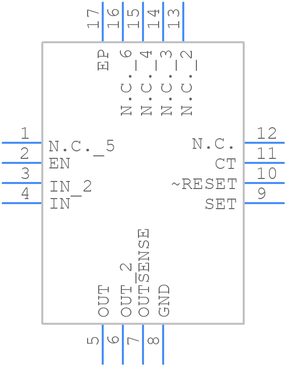 MAX5087BATE/V+T - Analog Devices - PCB symbol
