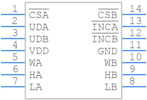 MAX5389LAUD+T - Analog Devices - PCB symbol