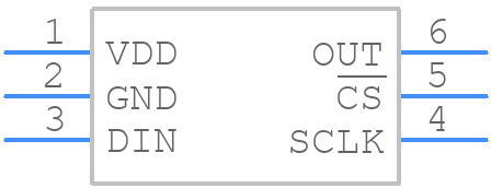 MAX5711AUT+T - Analog Devices - PCB symbol