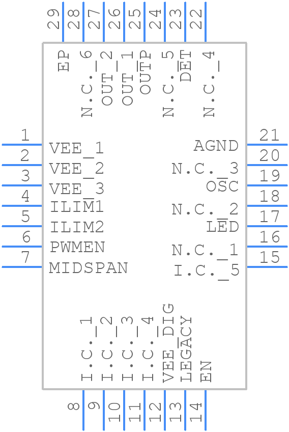 MAX5971AETI+ - Analog Devices - PCB symbol
