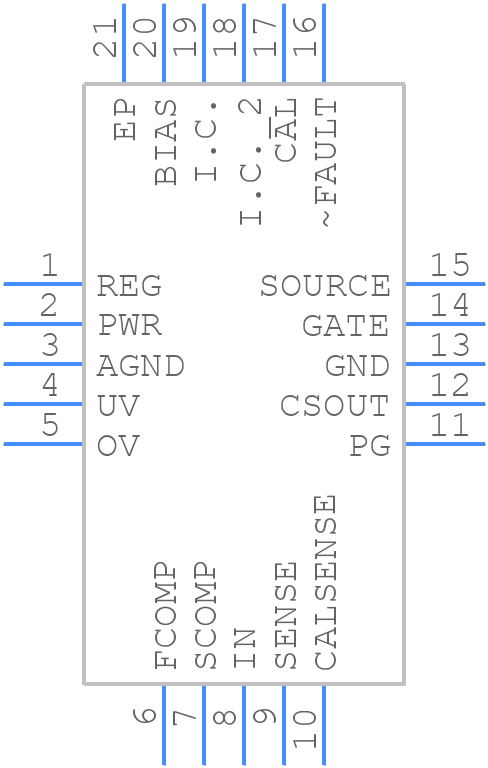 MAX5977BETP+ - Analog Devices - PCB symbol