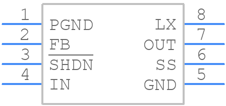 MAX607EUA+T - Analog Devices - PCB symbol