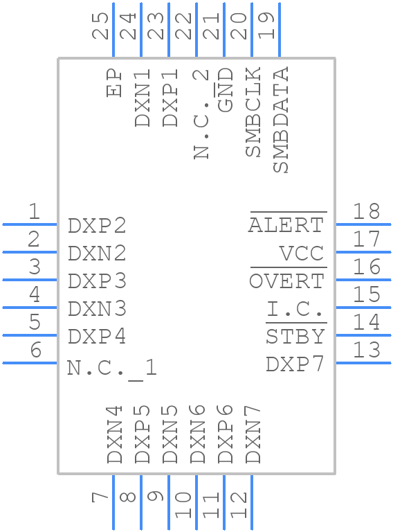 MAX6581TG9A+ - Analog Devices - PCB symbol