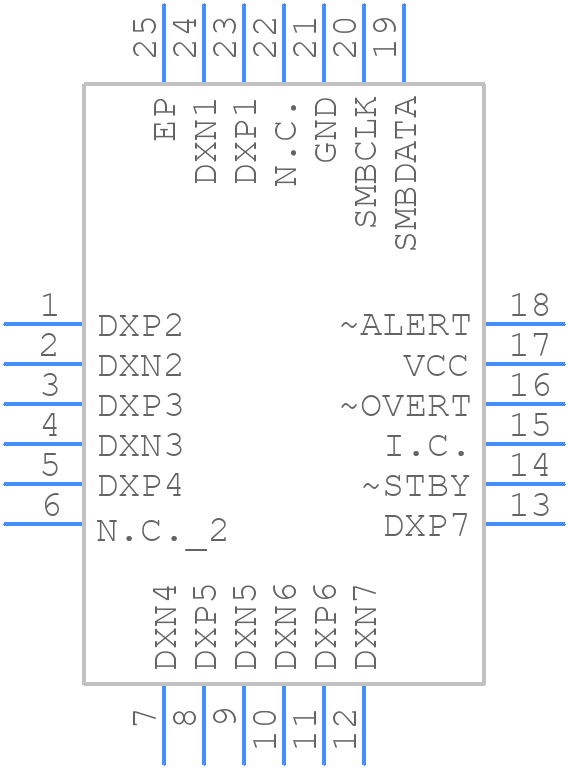 MAX6581TG9C+ - Analog Devices - PCB symbol