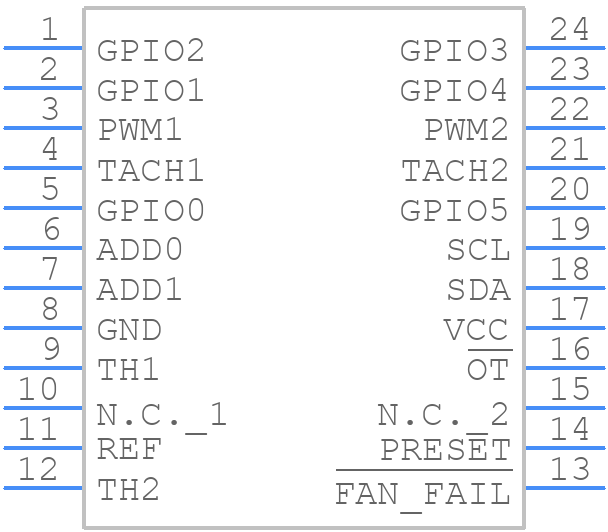 MAX6616AEG+T - Analog Devices - PCB symbol