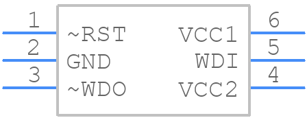 MAX6732UTZWD3+T - Analog Devices - PCB symbol