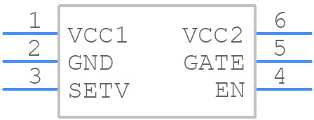 MAX6819UT+T - Analog Devices - PCB symbol