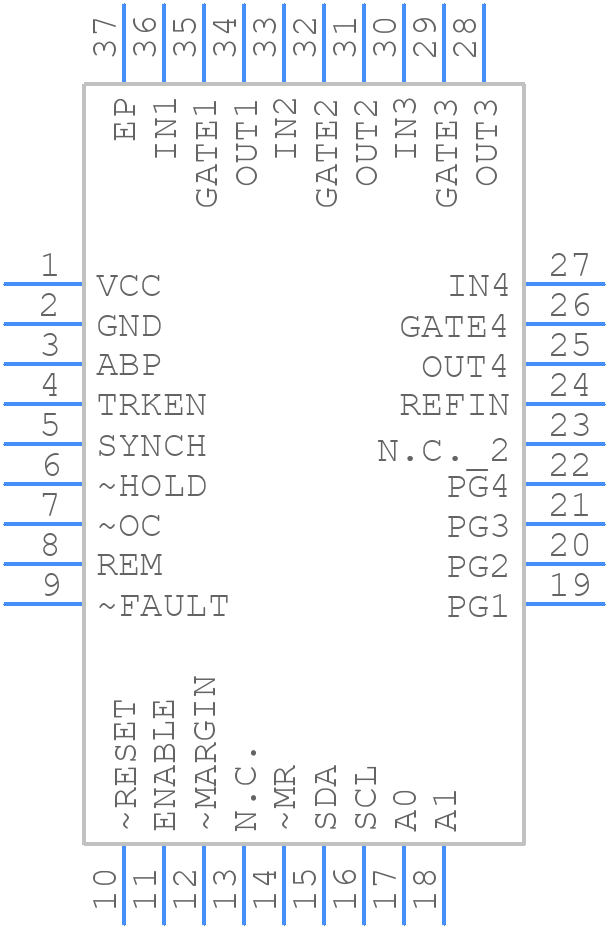 MAX6876ETX+T - Analog Devices - PCB symbol