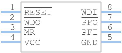 MAX706SEUA+ - Analog Devices - PCB symbol