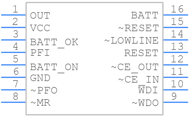 MAX793TESE+ - Analog Devices - PCB symbol