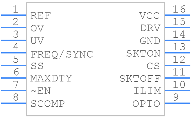 MAX8540EEE+T - Analog Devices - PCB symbol