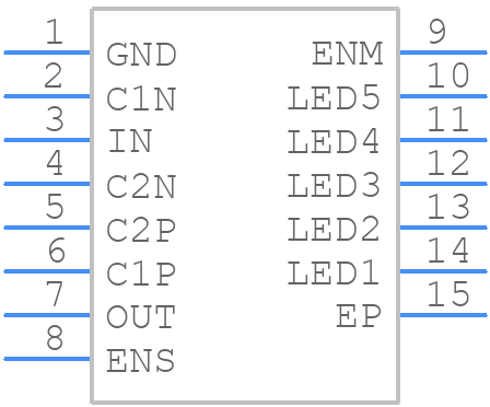 MAX8630XETD15+T - Analog Devices - PCB symbol