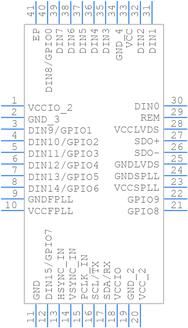 MAX9257GTL/V+T - Analog Devices - PCB symbol