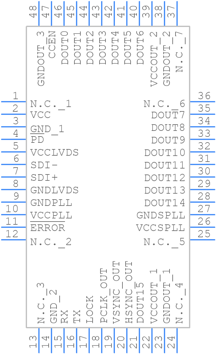 MAX9258GCM/V+T - Analog Devices - PCB symbol