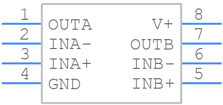 MAX942MSA/PR-T - Analog Devices - PCB symbol