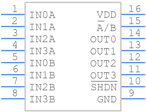 MAX9541AEE+T - Analog Devices - PCB symbol