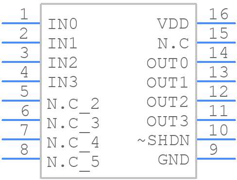 MAX9658AEE+ - Analog Devices - PCB symbol