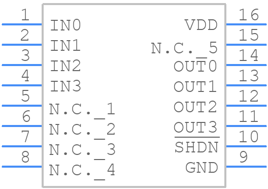 MAX9658AEE+T - Analog Devices - PCB symbol