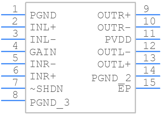 MAX98302ETD+T - Analog Devices - PCB symbol