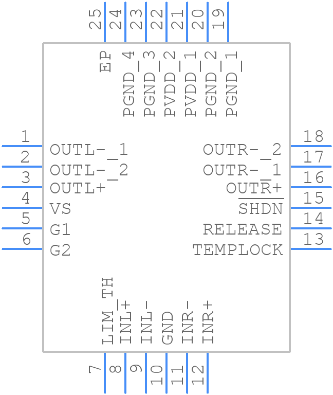 MAX98400BETG+T - Analog Devices - PCB symbol