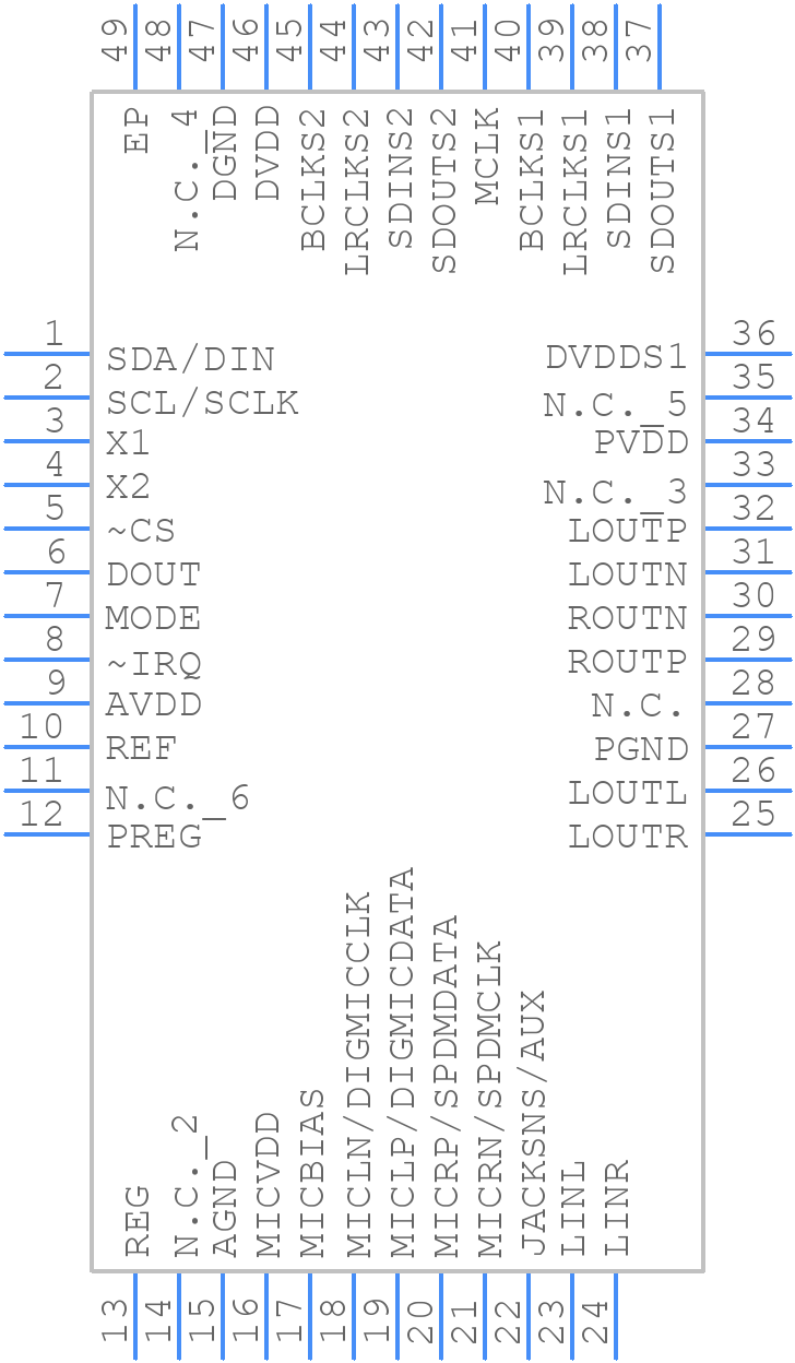 MAX9880AETM+T - Analog Devices - PCB symbol