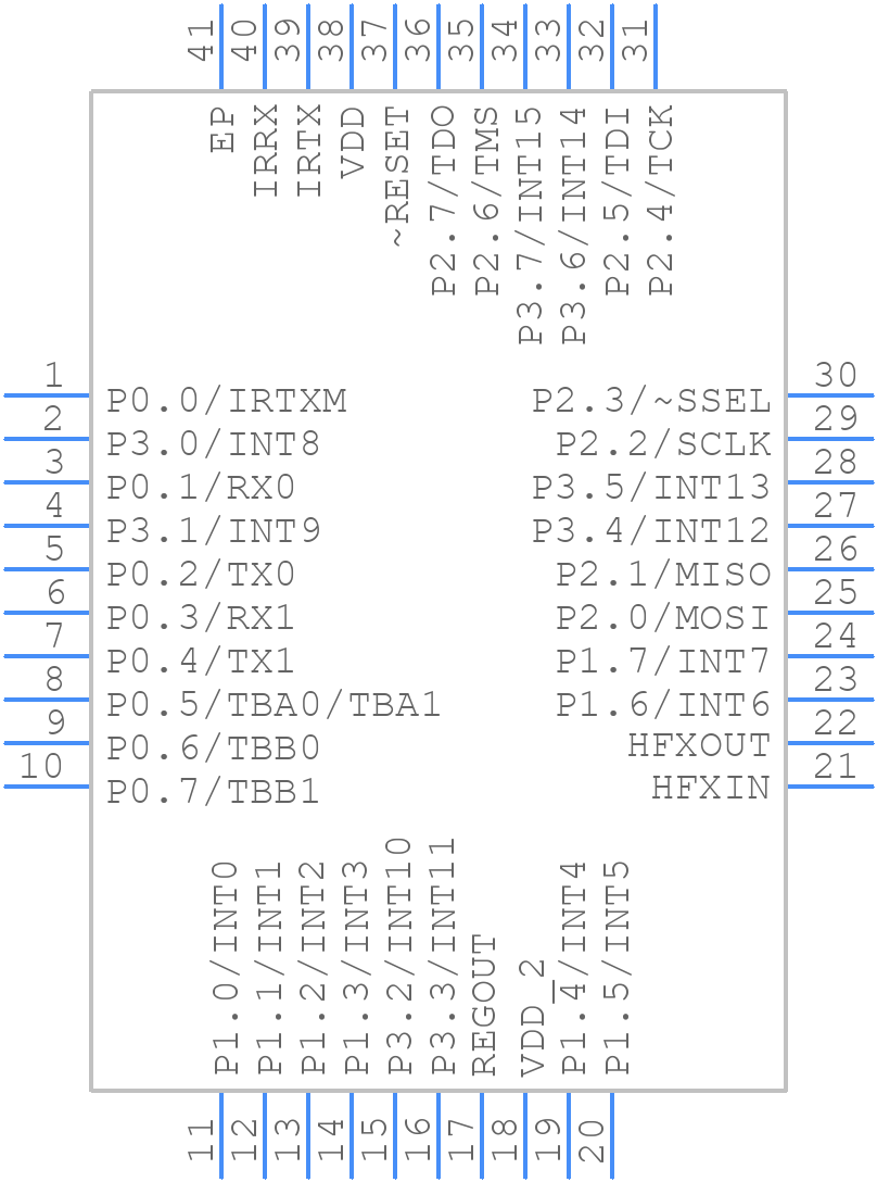 MAXQ610B-0000+ - Analog Devices - PCB symbol
