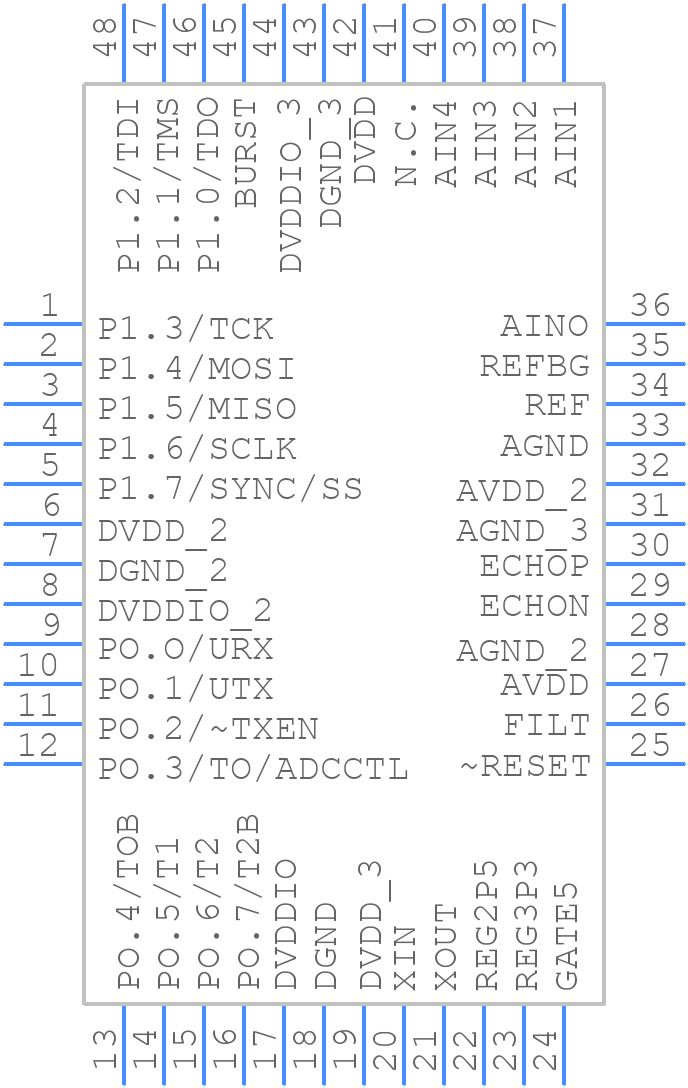 MAXQ7667AACM/V+T - Analog Devices - PCB symbol