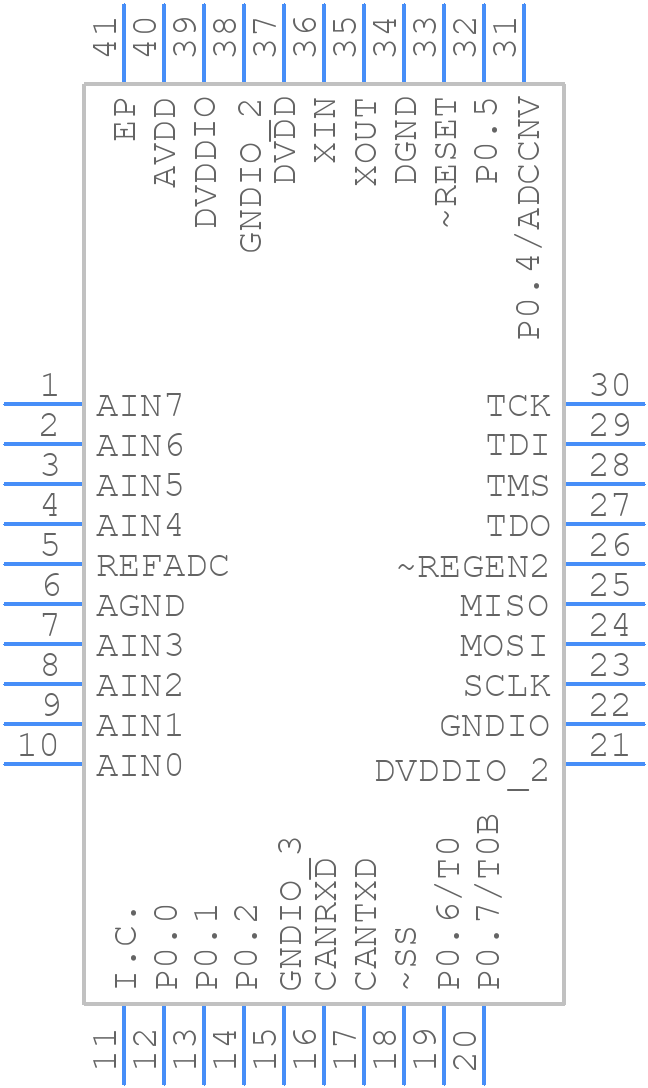 MAXQ7670ATL/V+ - Analog Devices - PCB symbol